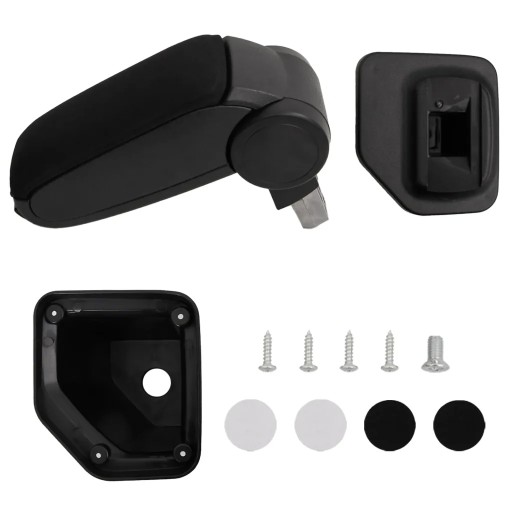 Підлокітник автомобільний, чорний, 15x32x(40-52) см, ABS