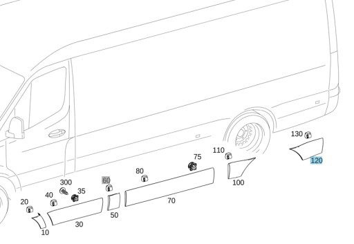 A91069000019K83 - 2 ПЛАСТИНКА ДЛЯ крыльев TP — SPRINTER 910