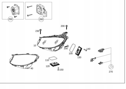 A2139066501 - ФАРА ПЕРЕДНЯ ПРАВА ЛІВА MERCEDES E CLASS C238