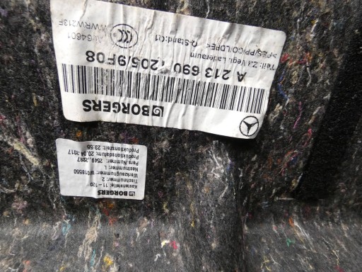 MERCEDES E KLASA W213 sedan mats boot floor WKLAD