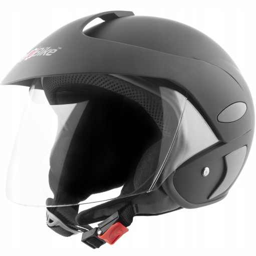 Kask Na Skuter Motor Motorower Motocykl Rower Hulajnoga Quad Czarny Mat S