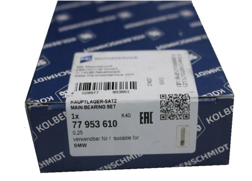 BMW N57D30 основные вкладыши STD 77953600