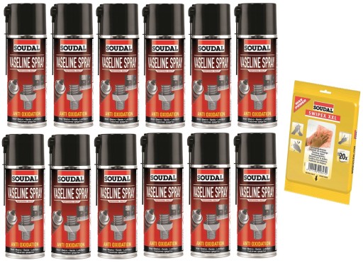 12x SOUDAL VASELINE SPRAY Вазелиновое масло 400 мл + бесплатно