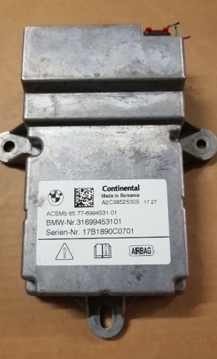 BMW G30 G31 G05 G11 модуль датчика подушки безопасности 6994531