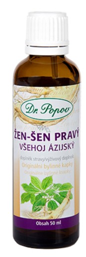 Dr. Popov Ženšen pravé originálne bylinné kvapky podporujú výkonnosť, celko