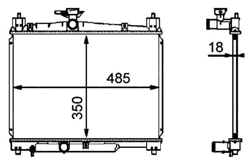 8MK 376 - Радиатор двигателя hella - система охлаждения двигателя