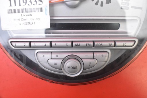 dials PREDKOSCIOMIERZ PANEL RADIA 9189502-02 MINI ONE R56 1.4 16V 95 KM