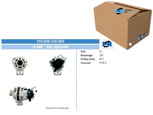155.606.120.000 - Генератор hyundai kia 120a генератор bv psh