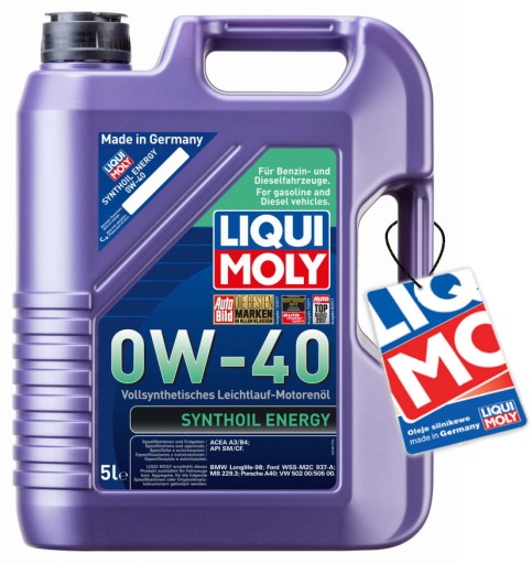 LIQUI MOLY SYNTHOIL ENERGY 0W-40 5л 9515 + БЕЗКОШТОВНО
