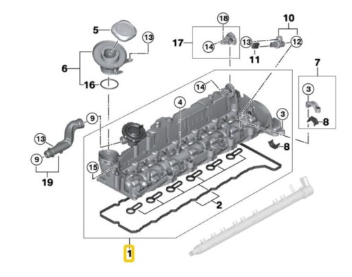 BMW OE Pokrywa zaworów BMW X3 F25 X4 F26 3.0D N57 11 12 8 507 607 za 2300  zł z Jasionka -  - (13743873258)