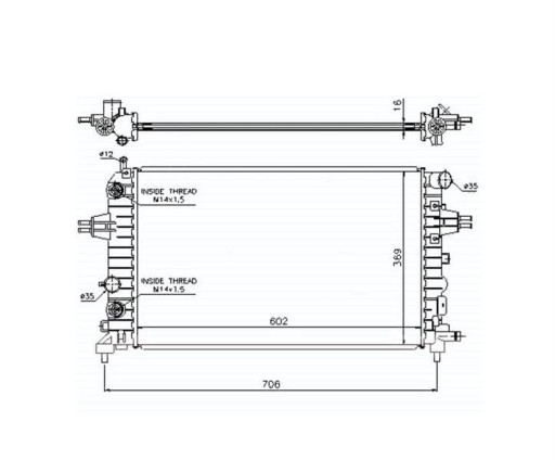 1300265 - Кулер для воды zafira astra 2004-09 1,2 1,4 1,8 в