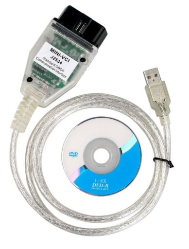 ІНТЕРФЕЙС MINI-VCI USB КАБЕЛЬ J2534 OBD2 TOYOTA