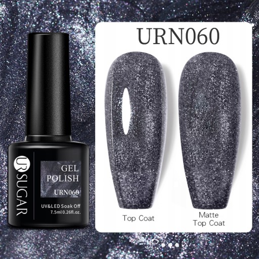 UR SUGAR Black Gary Brown Thermal Gel Nail Po