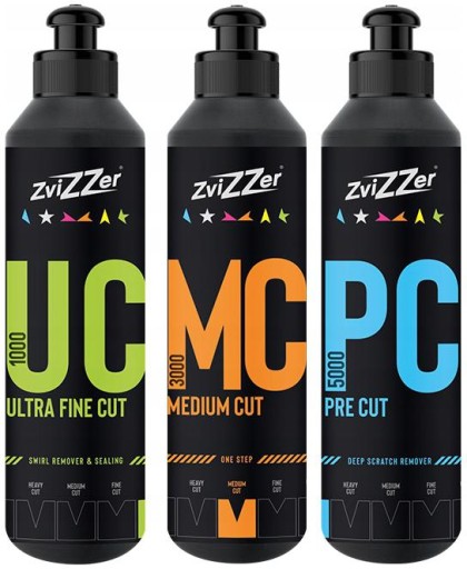 ZviZZer UC1000 MC3000 PC5000 НАБІР ПОЛІРУВАЛЬНОЇ ПАСТИ
