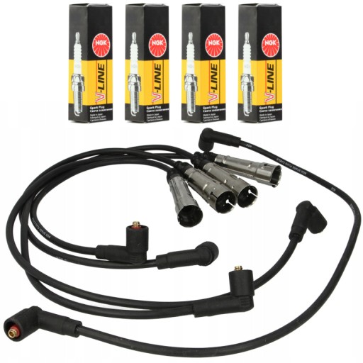514 190 - Дроти, кабелі запалювання + свічки seat vw