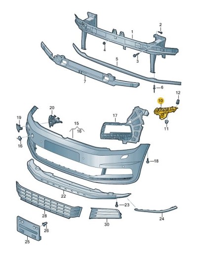 5TA807049 - Направляющая бампера VW Golf VIII ru