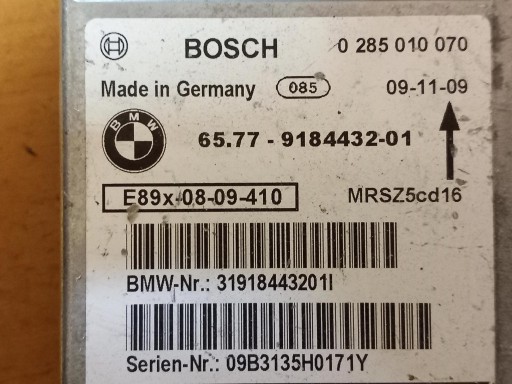 module control unit airbag BMW SERIA 1 E87 E81 9184432 04-11