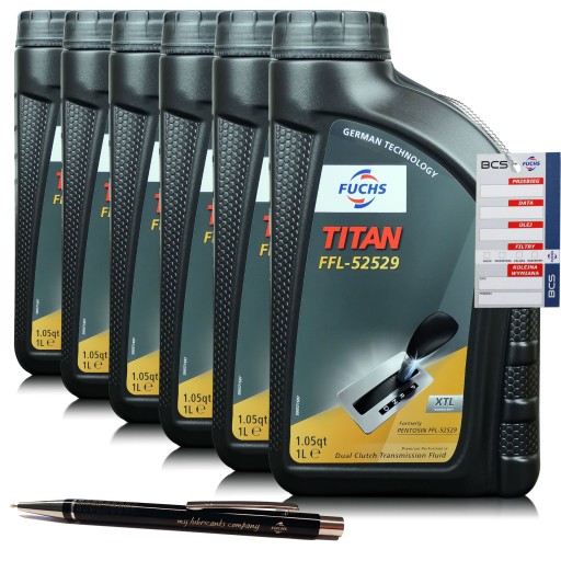 6 литров масло fuchs titan ffl-52529 для трансмиссии vw с двойным сцеплением g055529 6л