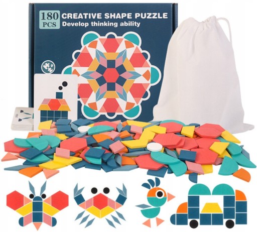 ПАЗЛ ДЕРЕВ'ЯНА МОЗАЇКА КОЛЬОРИ МОНТЕССОРІ