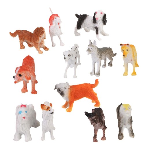 12 sztuk plastikowy pies zwierzę domowe figurka zwierzątko sklep wystawowy manekiny Model psa zabawki