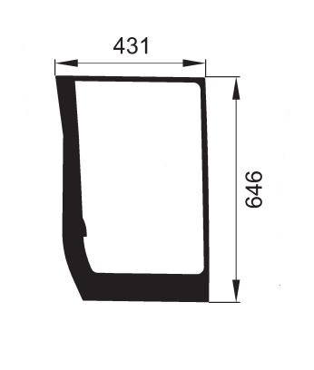 82030488 - КОРПУС NEW HOLLAND ВІТРОВИЙ СКЛО НИЖНИЙ ЛІВИЙ