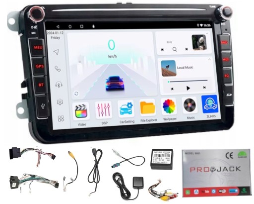 RÁDIO GPS ANDORID SEAT LEON 2005-2012 USB BT CARPLAY WIFI 4/64GB