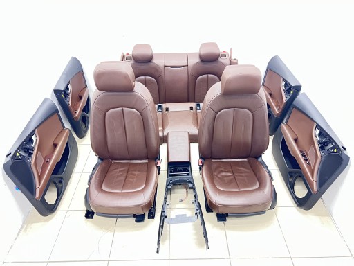 AUDI A7 C7 4G 10-14 Sitze Seiten KOMPLET Leder BRAZOWE GRZANE