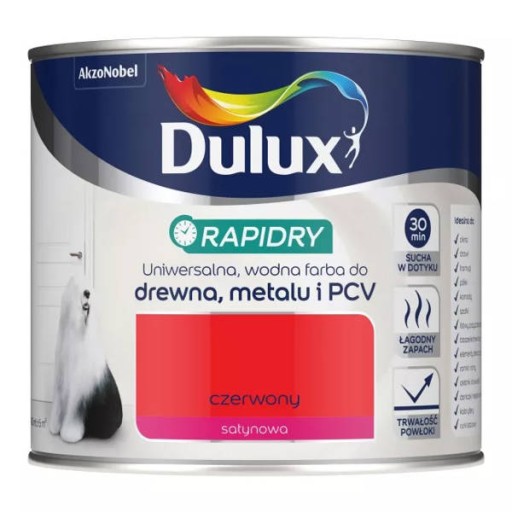 Dulux Emalia akrylowa Rapidry Czerwony 0,4l