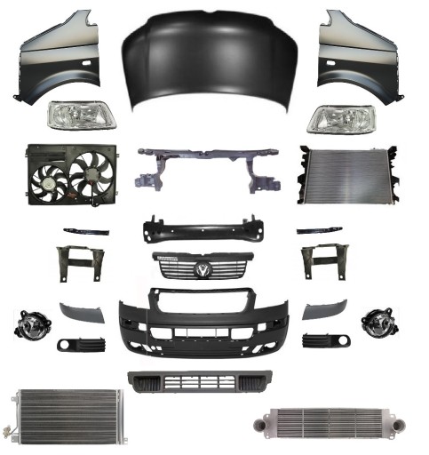 7H0805598 - VW T5 TRANSPORTER 03-09 РЕМЕНЬ ПЕРЕДНЕГО БАМПЕРА КАПОТА