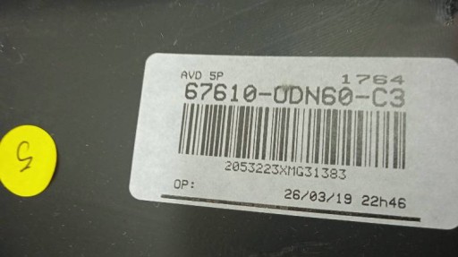 upholstery side right front 5D LIFT Toyota Yaris III (2011-)