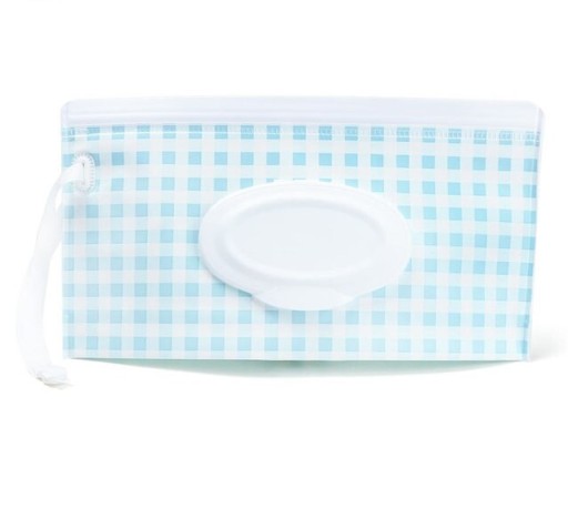 Багаторазова упаковка для вологих серветок MilaBaby №C308B10 біло-синя