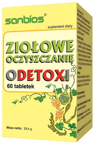 Ziołowe Oczyszczanie ODETOXI 60 tabletek SANBIOS
