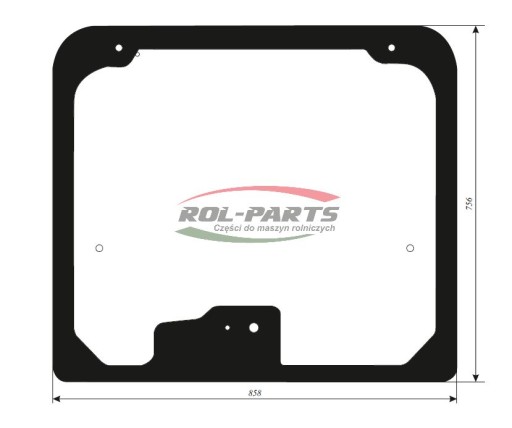 ВІКНО ЗАДНЕ НАВАНТАЖУВАЧ JCB ЗЕЛЕНИЙ 827/80224