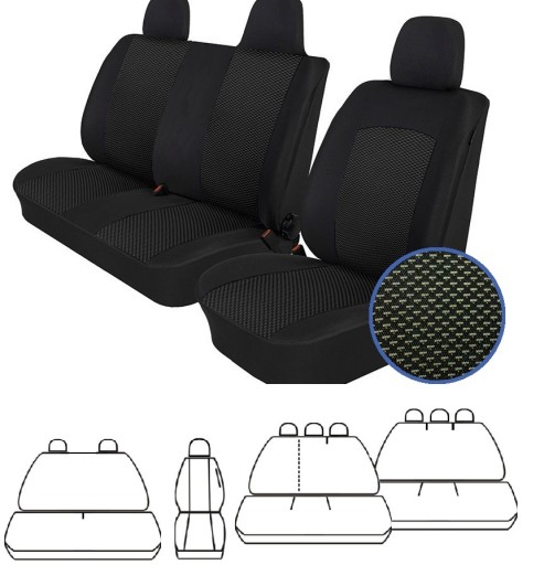 АВТОЧЕХЛЫ RENAULT TRAFIC, OPEL VIVARO 01-14 (9 ЧЕЛОВЕК)