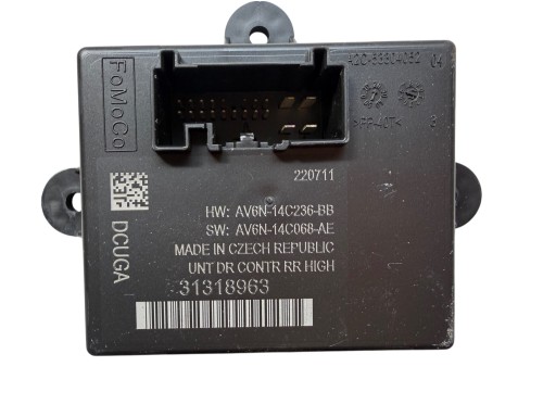 control unit door right rear part VOLVO V60 and 31318963