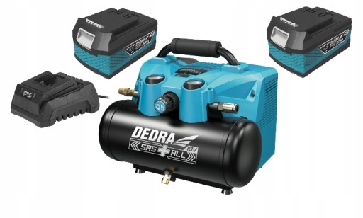 Компресор акумуляторний 6л 2х4AH SAS+ALL 2X18V