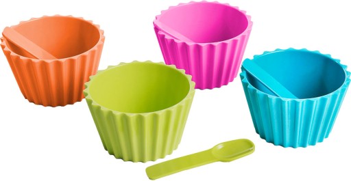 0830037N.C9N - Меламиновые миски для мороженого BRUNNER 4 шт.