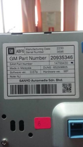 display 20935346 OPEL INSIGNIA 08