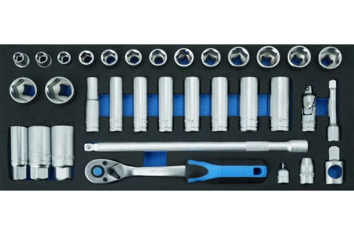 Zestaw Narzędzi Nasadki Z Grzechotką 3/8'' 33 Sztuki Wkład Hogert HT7G165