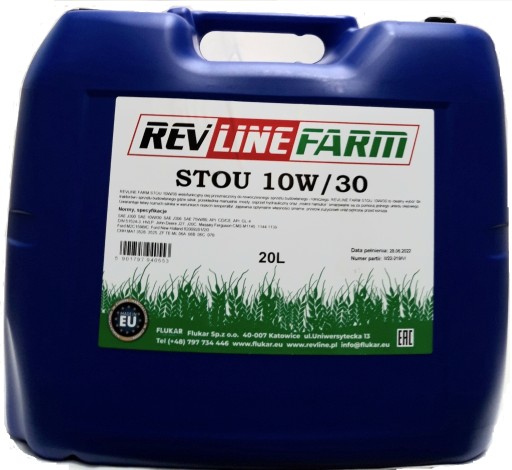 Масло revline farm stou 10w30 упаковка 20л