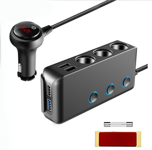РАЗЪЕМ ПРИкуривателя 12-24В 4xUSB QC PD