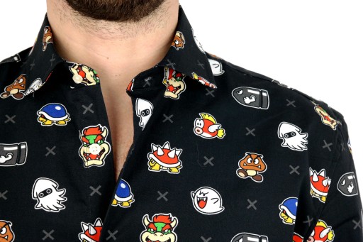 OPPOSUITS Pánska košeľa MARIO čierna XL 43/44