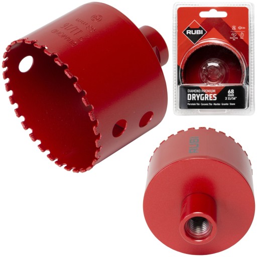 Алмазное сверло Drygres Premium 68 мм M14 Rubi