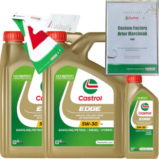 CASTROL EDGE 5W30 LL 9L TITANIUM FST LL-04 VW 504 00/ 507 00 + ПОДВЕСКА