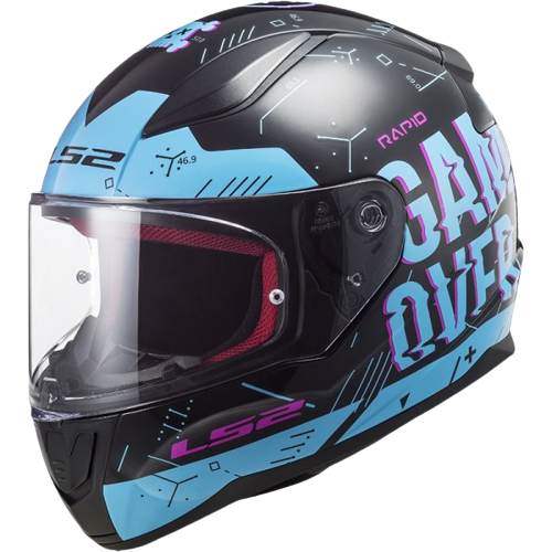 M-N33463 - ШОЛОМ LS2 FF353 RAPID PLAYER BLACK SKY BLUE L