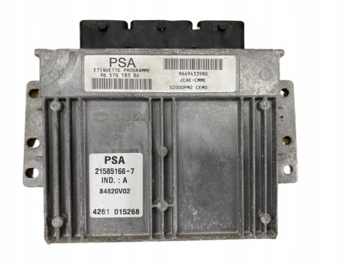 84820V02AUTO-MAX 21585166-7A - Компьютерный контроллер двигателя citroen c3 i 8v psa1.4 9657018380 9649433980