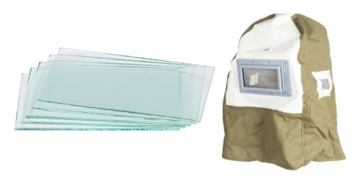 Професійна піскоструминна маска + 20 стекол