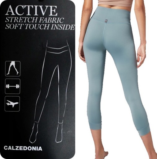 CALZEDONIA legginsy 7/8 ACTIVE Stretch Soft Touc S 14738628144 