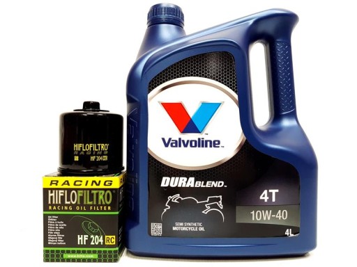 VALVOLINE DURABLEND 4T 10W40 4L + ФИЛЬТР HF204RC