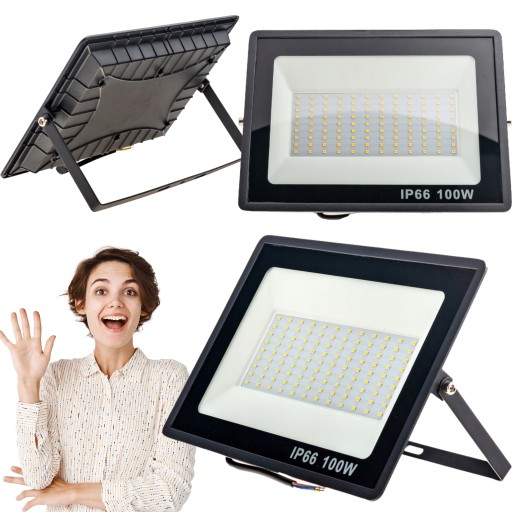 ГАЛОГЕННА СВІТЛОДІОДНА ЛАМПА ПРОЖЕКТОР 100 ВТ ЗОВНІШНЯ ПОТУЖНІСТЬ